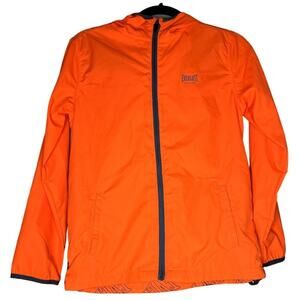 Everlast Sport Jacket Boys XL (14/16) Orange Polyester Long Sleeve Full Zip
